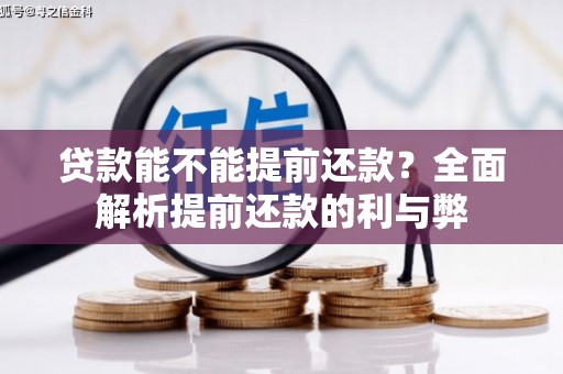 禹城贷款能不能提前还款？全面解析提前还款的利与弊