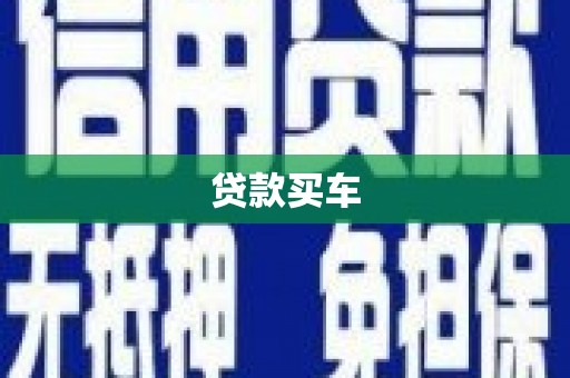 禹城贷款买车