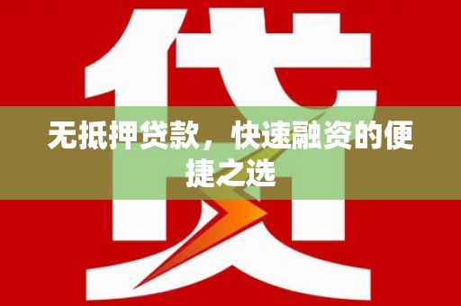 禹城无抵押贷款，快速融资的便捷之选