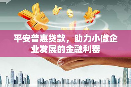 禹城平安普惠贷款，助力小微企业发展的金融利器