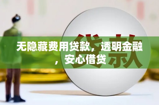 禹城无隐藏费用贷款，透明金融，安心借贷