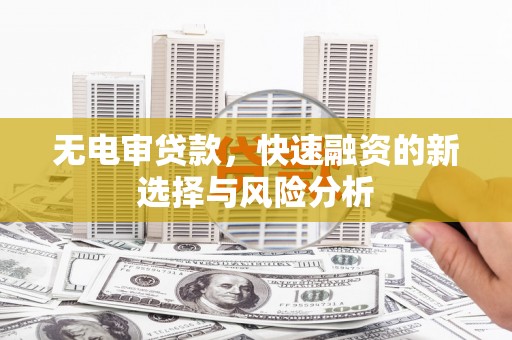 禹城无电审贷款，快速融资的新选择与风险分析