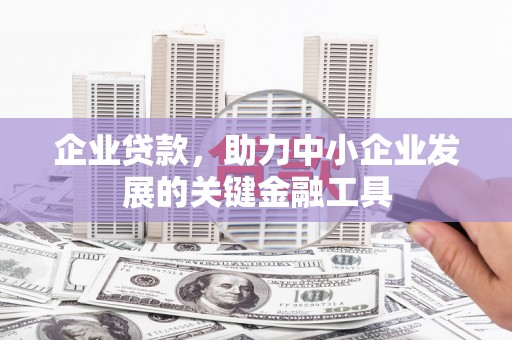 禹城企业贷款，助力中小企业发展的关键金融工具