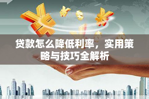 禹城贷款怎么降低利率，实用策略与技巧全解析