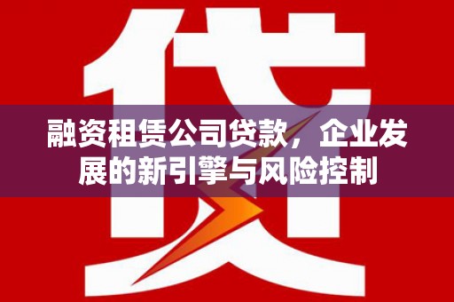 禹城融资租赁公司贷款，企业发展的新引擎与风险控制