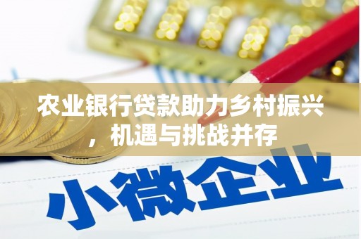 禹城农业银行贷款助力乡村振兴，机遇与挑战并存