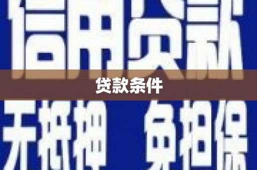 禹城贷款条件